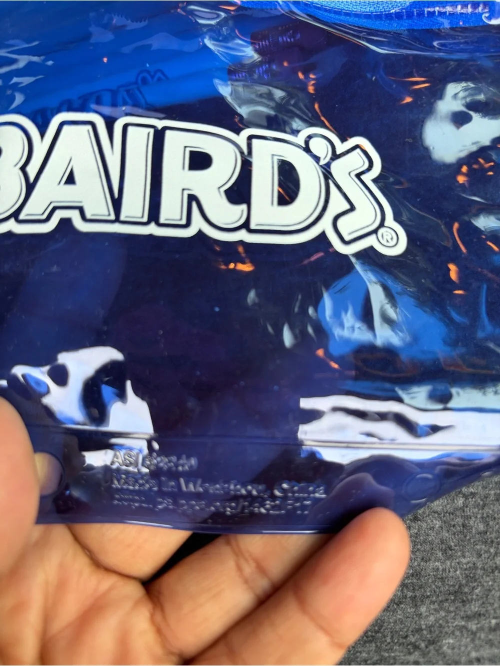 MRS BAIRD'S Clear Navy Vinyl Pouch with Logo